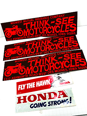 vtg Sticker Lot #31 Motorcycles Des Moines Iowa IA honda bike bumper $49.99