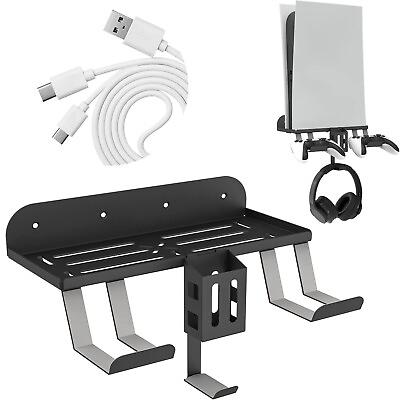 PS5 Wall Mount Kit 6in1 Playstation 5 Metal Wall Stand Bracket for Both Version $32.97