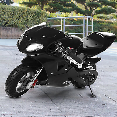 #ad #ad FRP Motorbike 49CC 2Stroke Gas Pocket Rocket Bike for Kids Mini Motorbike j $223.25