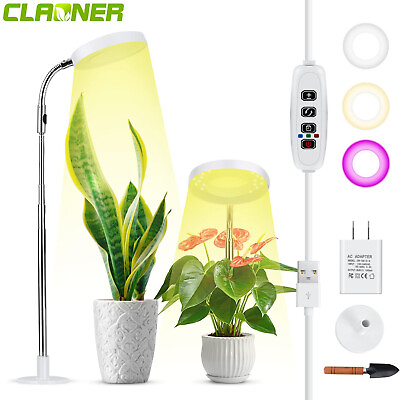 LED Grow Light for Indoor Plants with Stand UVamp; Full Spectrum Halo Growing Lamp $15.99