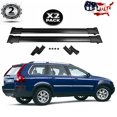#ad For Volvo XC90 SUV 2003 2014 Roof Racks Cross Bars Luggage Carrier Black $89.99