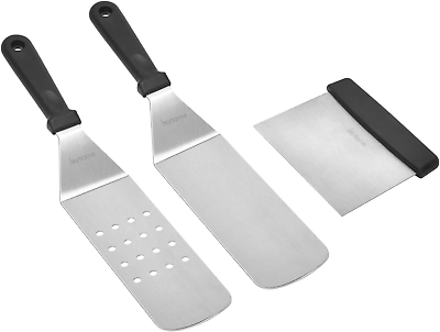 #ad Grill Kit for Men Griddle Flat Top Accessories Scraper BBQ Steel Tools Cook Set $24.81