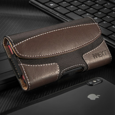 HorizontaL PU Leather Case Cover Pouch Holster Belt Clip For iPhone 8 Plus XR XS $5.99