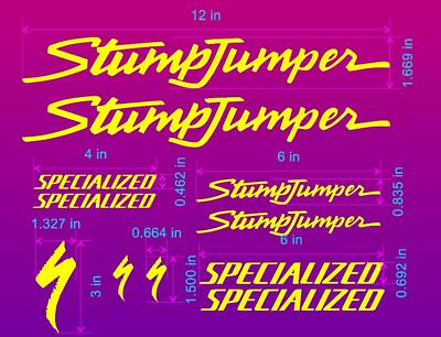 Specialized Stumpjumper Classic Vintage Bike Frame Decal Set. Lots of colors $21.00