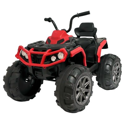 #ad #ad 24V Red Kids Ride on ATV Electric Power Wheels Quad Car with 2 Speeds Bluetooth $172.79