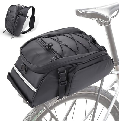 #ad Bike Bag Waterproof Bike Rear Rack Bag Bicycle Trunk Storage Carrier Bicycle $43.25