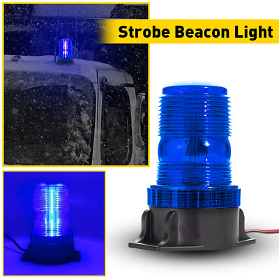 Blue 30 LED Rotating Strobe Lights Rooftop Beacon Quality Flash Warning 12V 24V $15.39