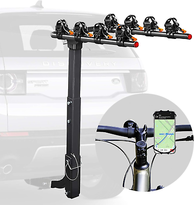 #ad Bicycle Car Rack Bike Hitch Rack Double Foldable Bike Carrier Rack for Cars Tru $105.35