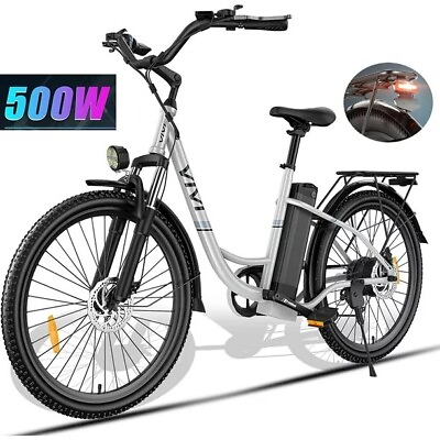 VIVI Electric Bike 26quot;Cruiser eBike 500W 48V City Commuting Bicycle UP to 22MPH $599.99