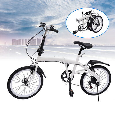 #ad 20quot; 6 Speed Folding City Bike Adjustable Bicycle Folding Bike Double v Brake $185.00