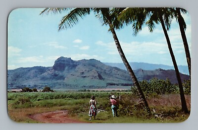 #ad Sleeping Giant Mountain Kapaa Kauai Hawaii Vintage Postcard $9.99