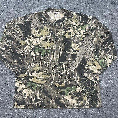 #ad Outdoors Shirt Mens X Large Mossy Oak Camo Pocket Long Sleeves T Shirt $18.00