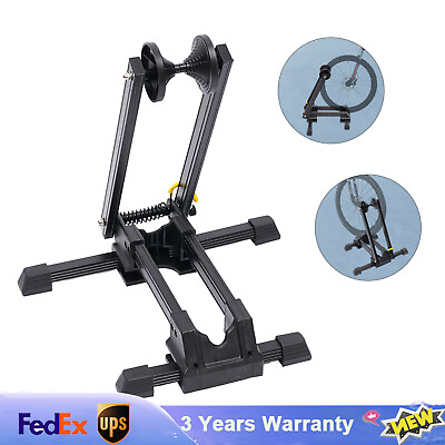 #ad #ad Foldable Bicycle Floor Double Pole Parking Rack Storage Bike Stand Rack Portable $28.00