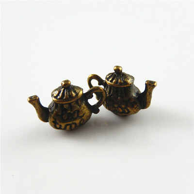 #ad 30pcs lot Antique Bronze Alloy Teapot Pendants Charms Jewelry DIY Accessories $3.51