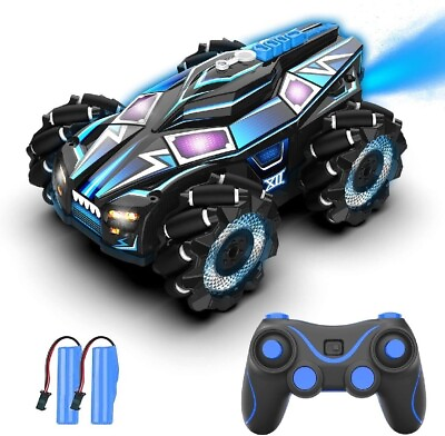 #ad Remote Control Car for Kids LED RC Car Double Sided Rotating 360Flips.ONLY BLUE $14.99