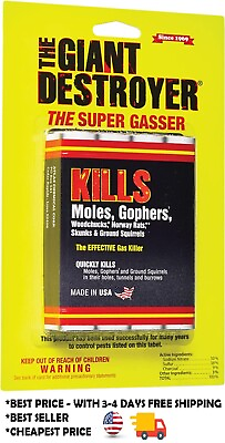 #ad Giant Destroyer Bomb 4 Pack Gophers Moles Rats Yards Garden Lawn *NEW* $13.69