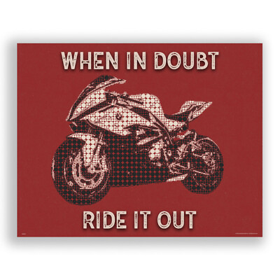 #ad Ride It Motorcycle Bike BMW Race Track Road Poster Print Wall Decor Office Room $9.95