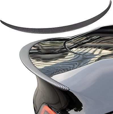 #ad Fit 17 23 Tesla Model 3 Spoiler Wing Performance Rear Carbon Fiber Pattern $79.99