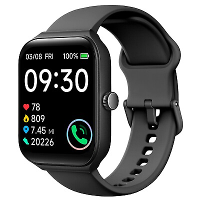 #ad 2024 Smart Watch For Men Women Waterproof Smartwatch Bluetooth iPhone Samsung $26.69
