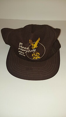 #ad #ad Vtg Funny Hat. Go ahead everyone else does. 3d puffy print snap back NOS $30.00
