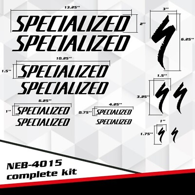 #ad NEW Frame Decal Stickers complete Set For Specialized Bike Matte black NEB 4015 $24.99