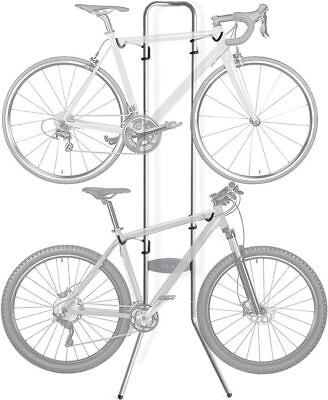 #ad 2 Bike Storage Rack Gravity Wall Vertical Fully Adjustable Bike Rack Garage Road $80.63