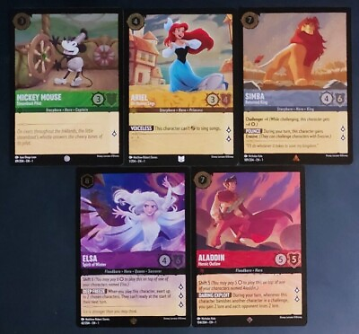 #ad Disney Lorcana The First Chapter COLD FOIL Singles You Pick the Card $2.99