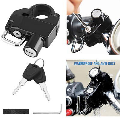 #ad Upgraded Version Bike Locks Motorcycle Helmet Lock W 2 Keys Installation Tool $7.19