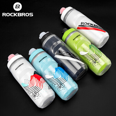 #ad ROCKBROS Cycling Bike Water Bottle Cold Water Insulated Silicone Bicycle Kettle $14.69