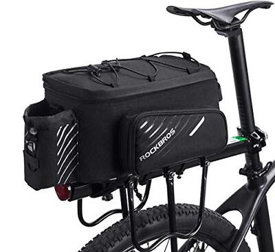 Bike Trunk Bag Bicycle Rack Rear Carrier Bag Commuter Bike Luggage Bag $73.97