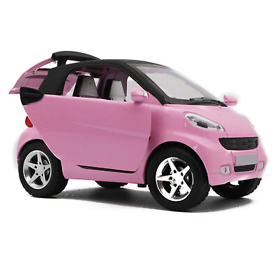 #ad Pink 1:32 Model Car Metal Diecast Toy Vehicle Kids Sound Light For Smart ForTwo $21.96