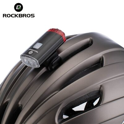 #ad #ad ROCKBROS Bike Helmet Light USB Headlight Front Bicycle Light Cycling Flashlight $18.99