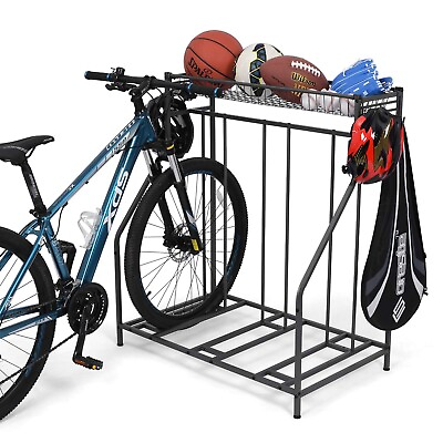 #ad Sunix Bike Stand Rack 3 Bicycle Floor Parking Stand Bike Rack for Garage St... $120.19