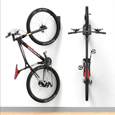 #ad Bike Rack Garage Wall Mount Swing 90 Degrees Vertical Bike Hanger Hook Indoor $22.34