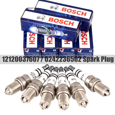#ad 6Pcs Spark Plugs Bosch Platinum4 4417 For BMW E39 E46 E83 E36 E53 12120037607 $25.99