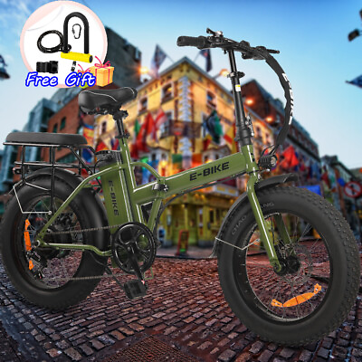 #ad 20 quot; 500W Ebike Electric Bicycle City Snow Mountain Fat Tire E bike Bike Sport $742.50