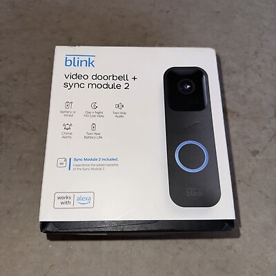 #ad Blink Video Doorbell Sync Module 2 Smart Video Doorbell w Alexa NEW $48.99