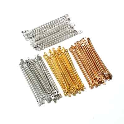 #ad 100pcs Connectors Earring Bar Shape DIY Accessories For Earrings Jewelry Making $7.12