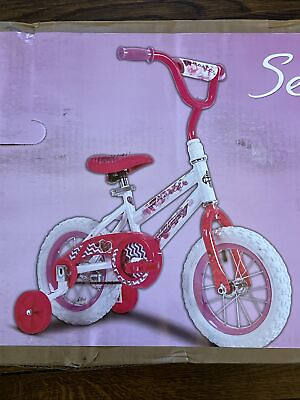 #ad Huffy 12 inch Sea Star Girl Kids Bike Pink White Training Wheels $44.99