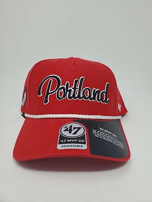 #ad Portland Trail Blazers ‘47 Brand Hitch Style w Rope Snapback Red $32.99