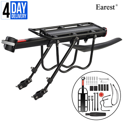 #ad Bike Rear Cargo Rack Luggage Carrier Bicycle Quick Release Fender Mountain Bike $20.45