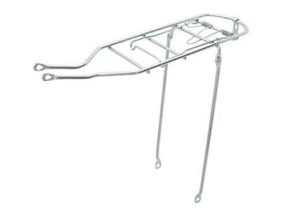 #ad ABSOLUTE 19quot; LONG REAR BICYCLE STEEL RACK IN CHROME USED FOR 26quot; BICYCLES. $24.89