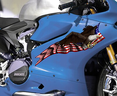 #ad #ad 3D US Eagle Bike Vinyl Decal USA Flag Bike Car Vinyl WrapUSA Flag Bike Sticker $150.99