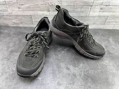 #ad Clarks Wave Trek Women#x27;s Shoes Black 8M Leather Casual Hiking Trail Sneakers $20.86