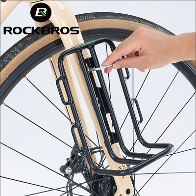 #ad ROCKBROS Bike Front Fork Rack Quick Release Aluminum Luggage Carrier With Bag $33.47