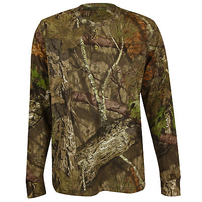 #ad Mossy Oak Brown and Green Camo Long Sleeve Men#x27;s Shirt XL $17.99