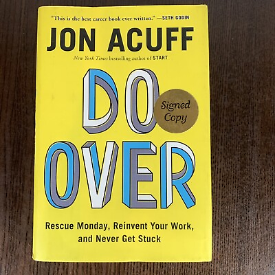 #ad #ad Do Over Signed Autograph by Jon Acuff 2015 1st Edition HC DJ $17.69