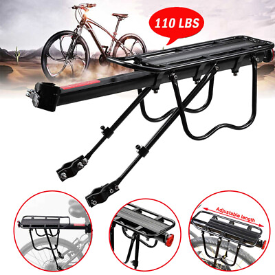 110LB Bike Rear Carrier Rack Mountain Road Bicycle Pannier Luggage Cargo Holder $28.90