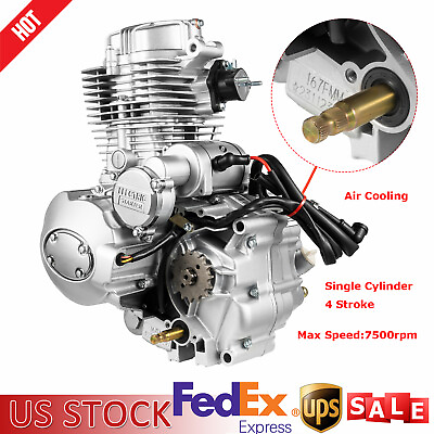 #ad #ad 4 Stroke 250cc DIRT BIKE ATV Engine Motor w 5 Speed Transmission Electric Start $360.05