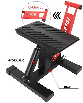 #ad JFG RACING Motorcycle Dirt Bike Stand Lift Jack Hoist Table Height Adjustable $82.98